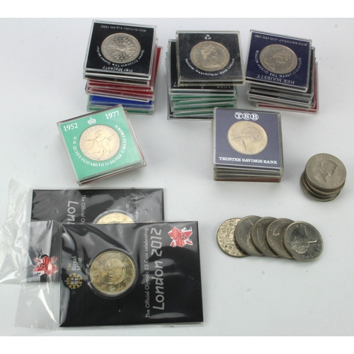 611 - GB Crowns, mixed lot including 2x London Olympics 2012.