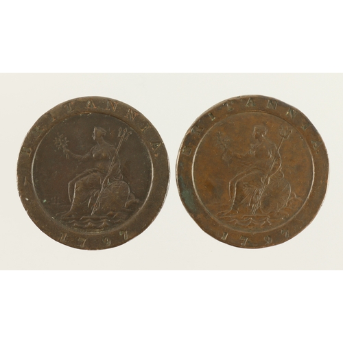 750 - GB Twopences (2) 1797 copper 