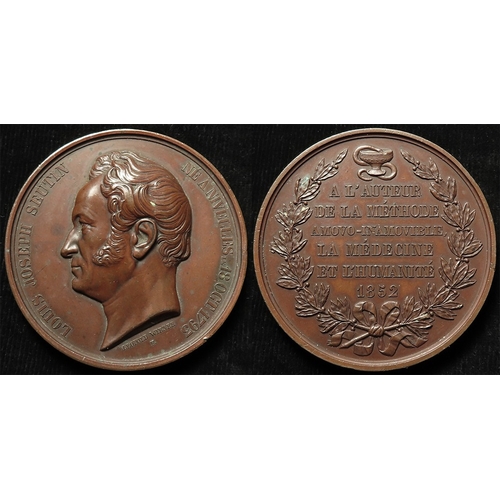 834 - Belgian Commemorative Medal, bronze d.62mm: Louis Joseph Seutin (doctor & surgeon) memorial medal 18... 