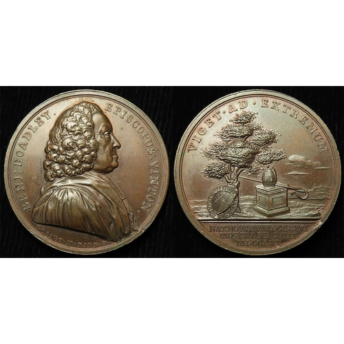854 - British Commemorative Medal, bronze d.37mm: Death of Benjamin Hoadley (Bishop of Winchester) 1761, b... 
