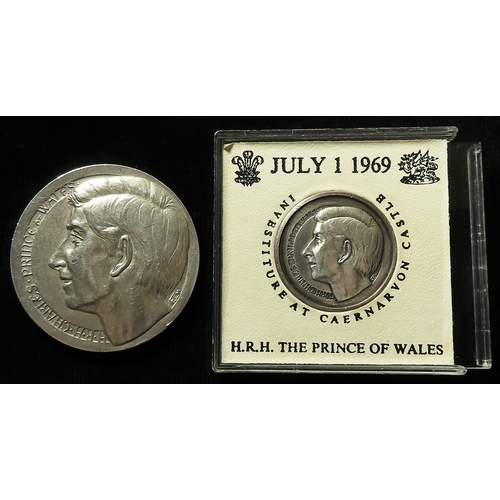 873 - British silver Commemorative medals (2), both relate to HRH The Prince of Wales's Investiture, 1st. ... 