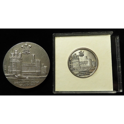 873 - British silver Commemorative medals (2), both relate to HRH The Prince of Wales's Investiture, 1st. ... 