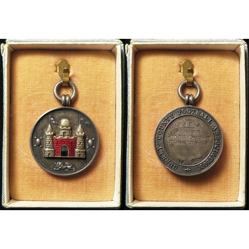 877 - British Sporting Medal (football): A Surrey County Senior Charity Shield medal by Vaughtons. Hallmar... 