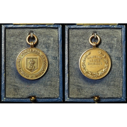 879 - British Sporting Medal (football): Hampshire Football Association around crown & rose badge. Reverse... 