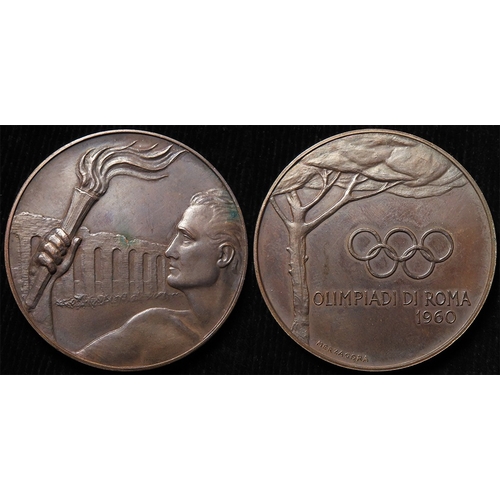 928 - Italy, commemorative medal, bronze d.40mm: Rome Olympics 1960 (medal) signed Merzagora, EF