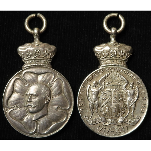 935 - Masonic Jewel, unmarked silver d.30mm, 26.13g: Duke of Connaught medal 1917 (1717-1917 - Bicentenary... 