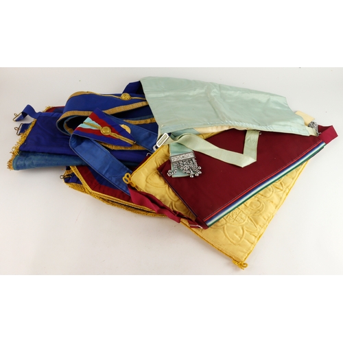 951 - Mixed Masonic lot of Regalia, Medals and Books, includes six medals, two collars with Essex Collar J... 