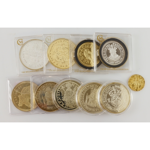 963 - Reproductions (10): 9x 'Millionaires Collection' (London Mint Office) hallmarked silver and silver-g... 