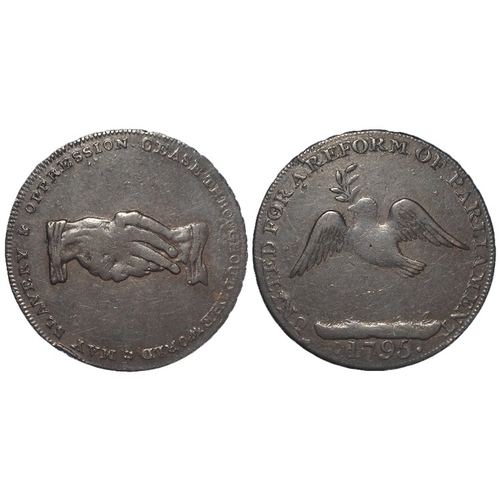 976 - Token, 18thC Middlesex/Political: Anti-Slavery Corresponding Society Halfpenny; clasped hands 'May S... 