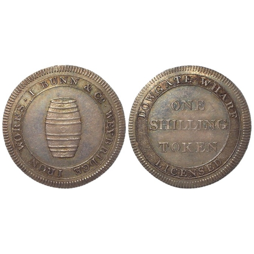 999 - Token, 19thC silver: Weybridge Iron Works Shilling ND (c.1812) J. Bunn & Co., Surrey #4, toned GEF