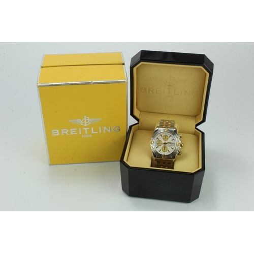 203 - Breitling Chronomat Evolution stainless steel and gold gents automatic chronograph wristwatch, ref. ... 