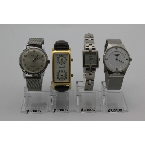 292 - Four wristwatches to include a working Majex and three others, AF