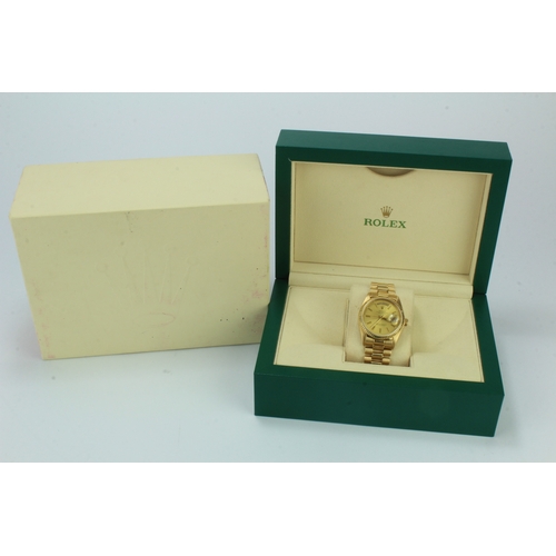 37 - Rolex Oyster Perpetual Day-Date 18ct gents wristwatch, ref. 18038, serial. 6710xxx, circa 1981. The ... 