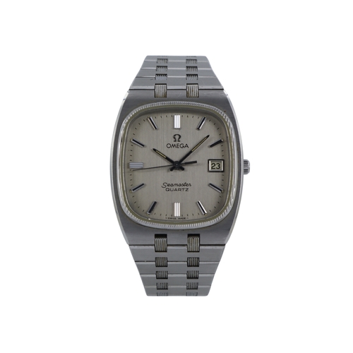 105 - Omega Seamaster stainless steel cased gents quartz wristwatch, ref. 196.0136, circa 1979. The silver... 