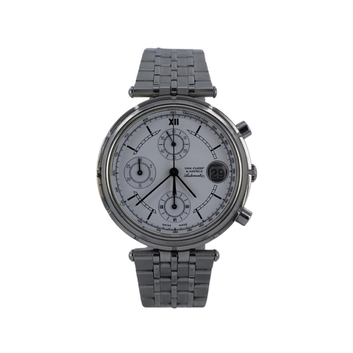 118 - Van Cleef & Arpels Paris Le Chronographe stainless steel cased automatic chronograph wristwatch, no.... 