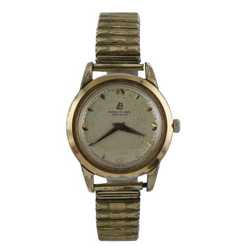 121 - Gents gold plated and stainless steel Breitling manual wind wristwatch, ref. 2907 31, circa 1950s. T... 