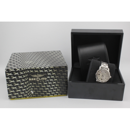 128 - Breitling Colt 44 stainless steel gents quartz wristwatch, ref. A74387, purchased 2013. The silvered... 