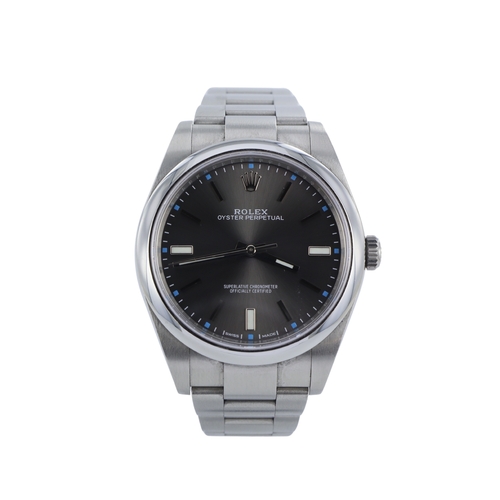 13 - Rolex Oyster Perpetual 39 stainless steel gents wristwatch, ref. 114300, serial. T098Zxxx, 2019 card... 