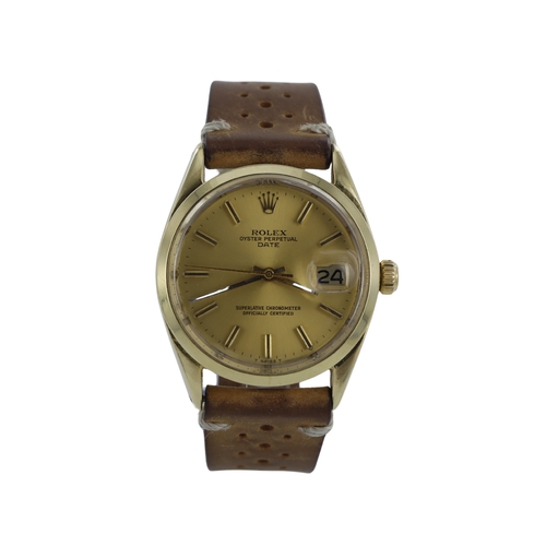 18 - Rolex Oyster Perpetual Date gold plated and stainless steel gents wristwatch, ref. 1550, serial. 358... 