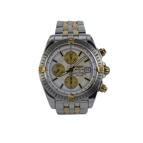 203 - Breitling Chronomat Evolution stainless steel and gold gents automatic chronograph wristwatch, ref. ... 