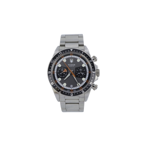 205 - Tudor Heritage stainless steel gents chronograph wristwatch, ref. 70330, serial. J908xxx. The grey/b... 