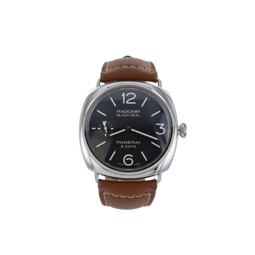 206 - Panerai Radiomir Black Seal 8 Days stainless steel gents manual wind wristwatch, ref. OP 6999. The b... 