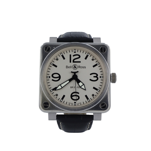 215 - Bell & Ross BR 01 stainess steel cased gents automatic wristwatch, ref. BR01/92, purchased 2010. The... 