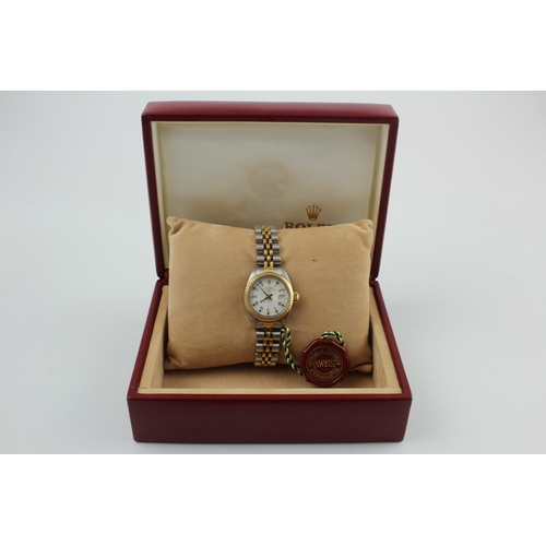 24 - Rolex Oyster Perpetual Date stainless steel and gold ladies wristwatch, ref. 6917, serial. 7549xxx, ... 