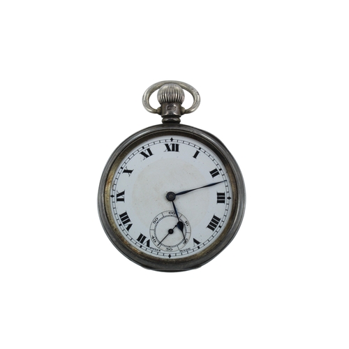 264 - Gents silver cased open face stem-wind pocket watch, hallmarked Birmingham 1928. The white enamel di... 