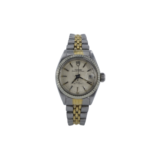 27 - Tudor Princess Oysterdate stainless steel ladies automatic wristwatch, ref. 92414, serial 56xxx, pur... 