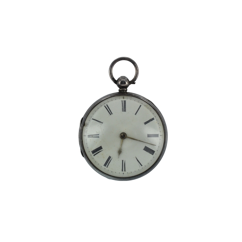 274 - Gents silver cased open face key-wind pocket watch, hallmarked London 1850. The white enamel dial wi... 