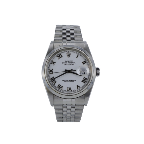 28 - Rolex Oyster Perpertual Datejust stainless steel gents wristwatch, ref. 16200, circa 2000/01. The wh... 