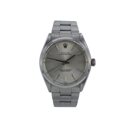 34 - Rolex Oyster Perpetual stainless steel cased gents wristwatch, ref. 1002, serial. 7126xxx, circa 198... 