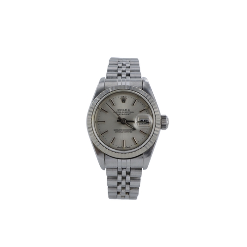 39 - Rolex Oyster Perpetual Datejust stainless steel ladies wristwatch, ref. 69174, serial. S856xxx, circ... 