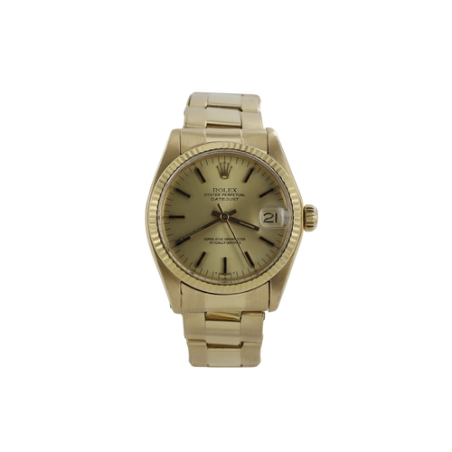 42 - Rolex Oyster Perpetual Datejust 18ct mid-sized ladies wristwatch, ref. 6827, serial. 5802xxx, circa ... 