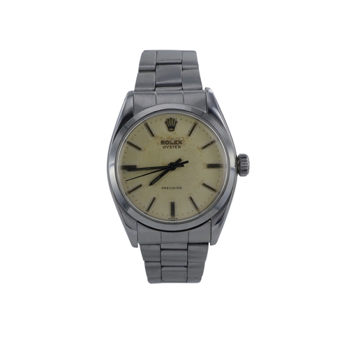 44 - Rolex Oyster Precision stainless steel gents wristwatch, ref. 6422, serial. 272xxx, circa 1956. The ... 