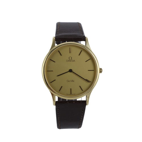 56 - Gents stainless steel and gold plated Omega De Ville quartz wristwatch, ref. 195.0039, circa 1982. T... 