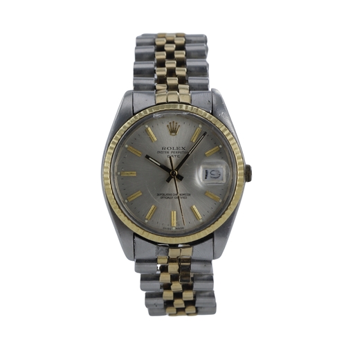 7 - Rolex Oyster Perpetual Date stainless steel and gold cased gents wristwatch, ref. 1500, serial. 6017... 