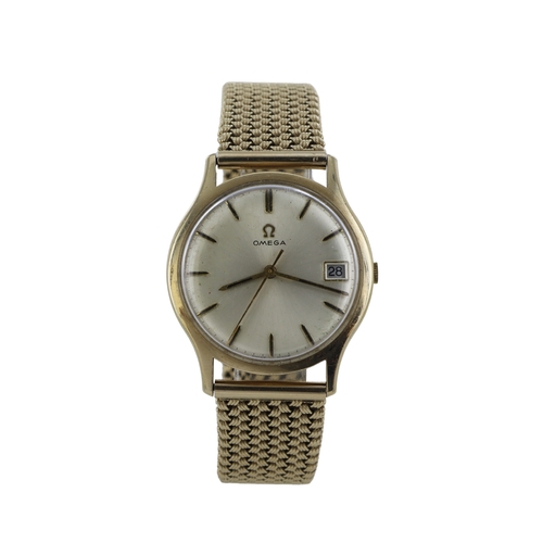 81 - Gents 9ct cased Omega automatic wristwatch, ref.161/25421, circa 1970. The silvered dial with baton ... 