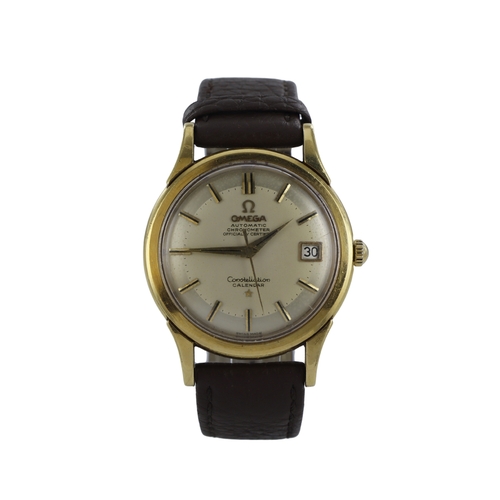 96 - Omega Constellation Calendar 18ct yellow gold gents automatic wristwatch, circa 1958. The silvered t... 