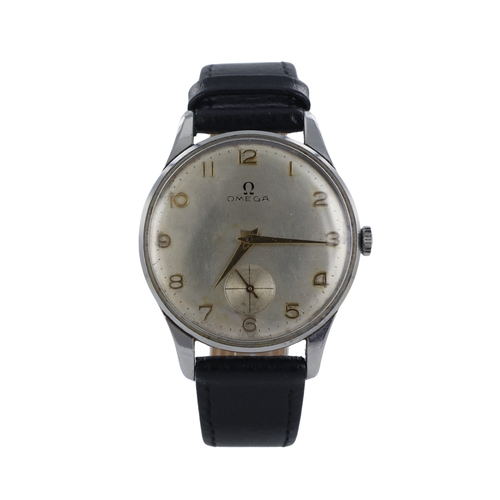 99 - Omega oversized stainless steel gents manual wind wristwatch, ref. 2890-1, circa 1956. The silvered ... 