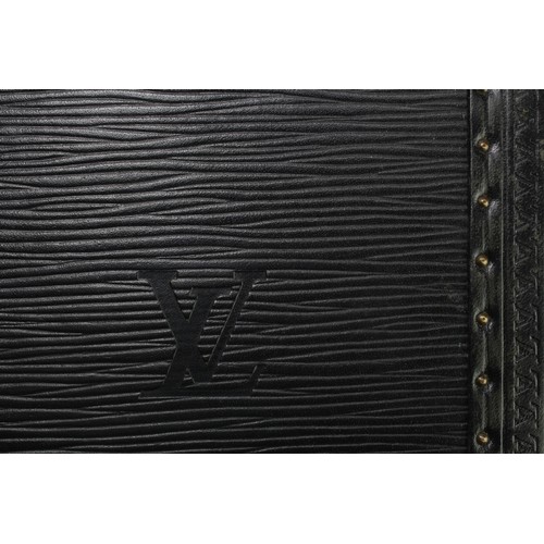 330 - Louis Vuitton Special Order Black Epi Leather President 45 Breifcase, circa 2000s. Textured black le... 