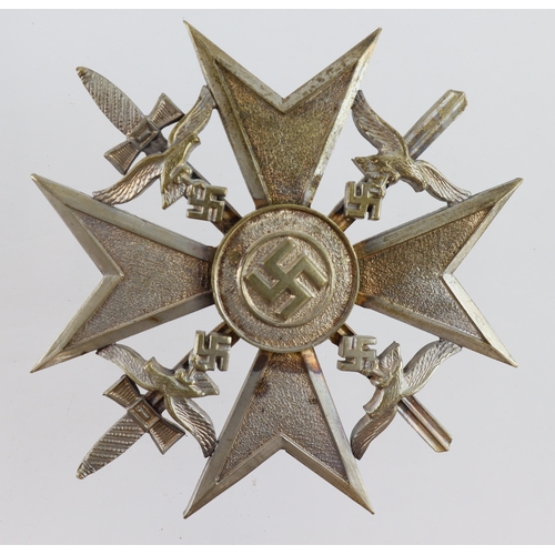 1064 - German Spanish Civil War Condor Legion silver cross.