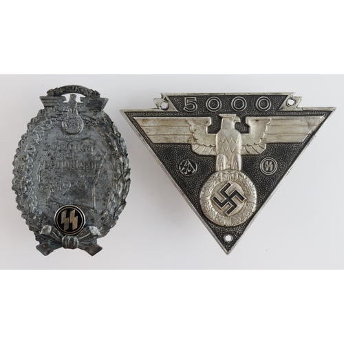 1089 - German SS Plaques, 2x types.