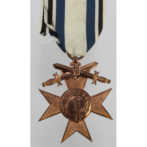 1126 - German WW1 Bavarian War merit cross 3rd class.