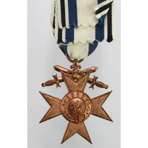 1126 - German WW1 Bavarian War merit cross 3rd class.