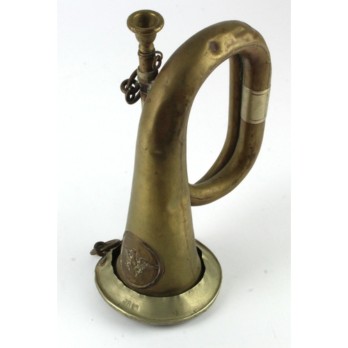 1127 - German WW1 Bugle, regimental marking 'JR 78' and maker marked 'C.W.Moritz'.