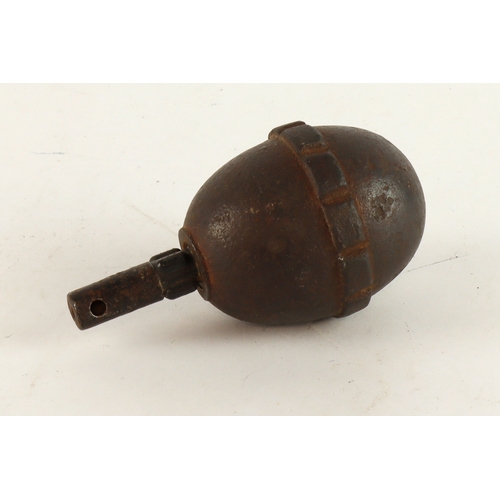 1129 - German WW1 egg grenade complete with fuse deactivated.