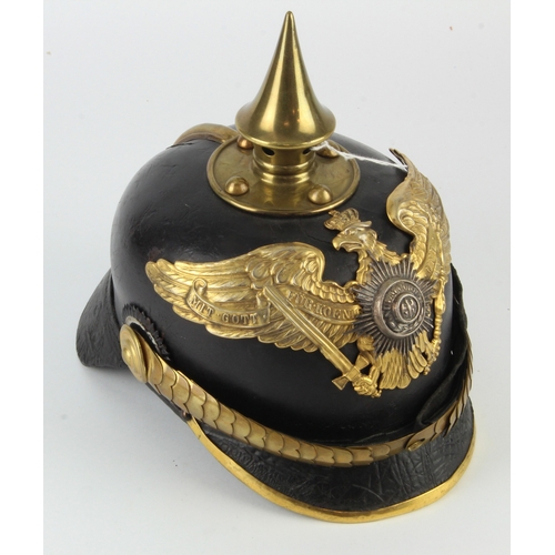 1193 - Imperial German Prussian Guard NCO Picklehaube, with liner and chinstrap