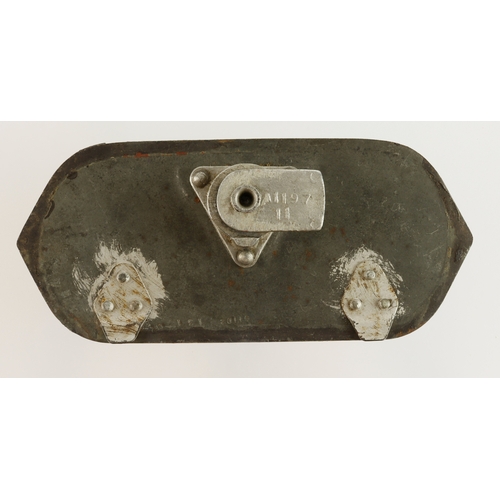 1199 - Metal Fuel cap from an unidentified WW2 German Military vehicle, numbered inside '1197  11'.